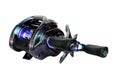 Baitcasting reel on a white background. Royalty Free Stock Photo